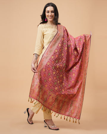 Office Wear Banarasi Dupatta Pink