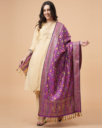 Office Wear Banarasi Dupatta Purple