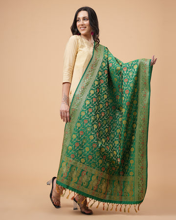 Office Wear Banarasi Dupatta Green 2