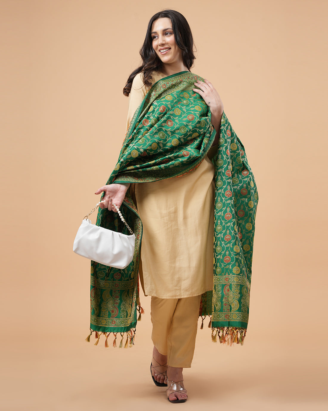 Office Wear Banarasi Dupatta Green 2