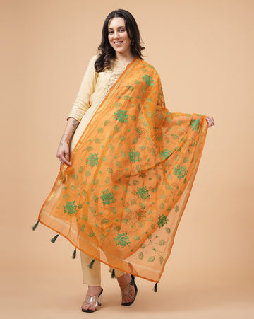Office Wear Banarasi Dupatta Brown