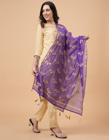 Office Wear Banarasi Dupatta Purple