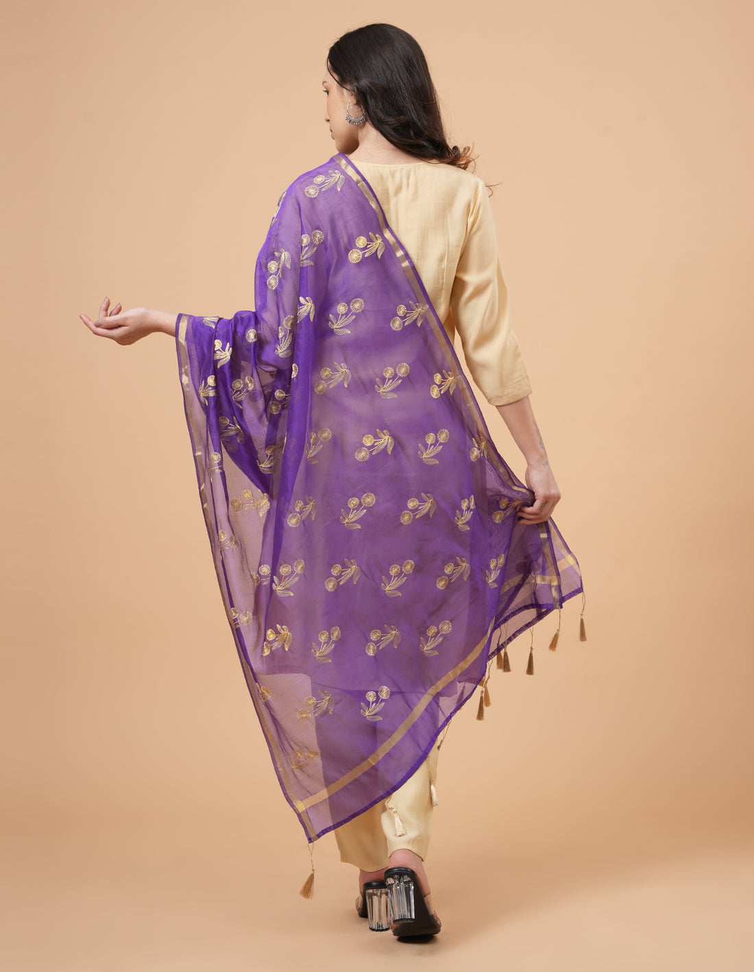 Office Wear Banarasi Dupatta Purple