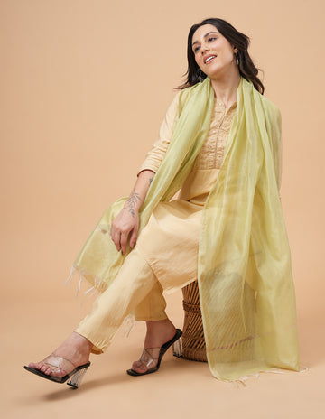 Office Wear Banarasi Dupatta Green
