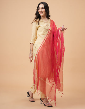 Office Wear Banarasi Dupatta Red