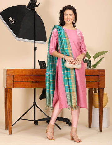 Office Wear Banarasi Dupatta Green