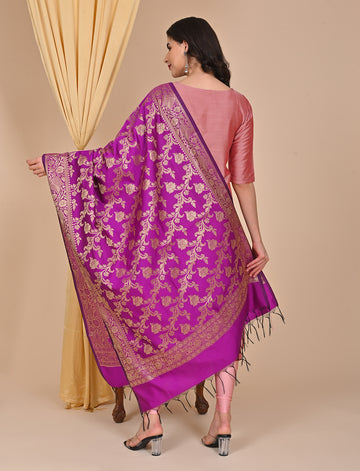 Office Wear Banarasi Dupatta Purple