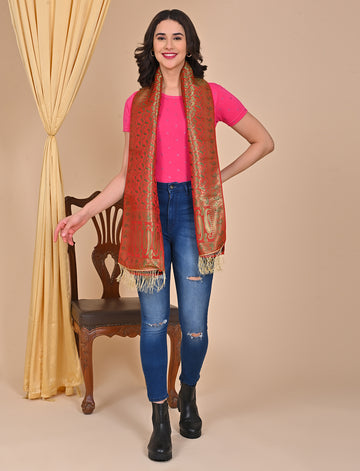 Office Wear Banarasi Dupatta Red