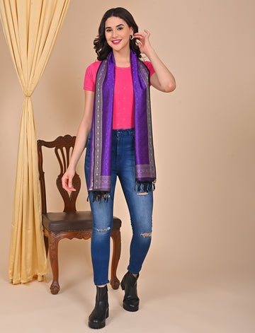 Office Wear Banarasi Dupatta Purple