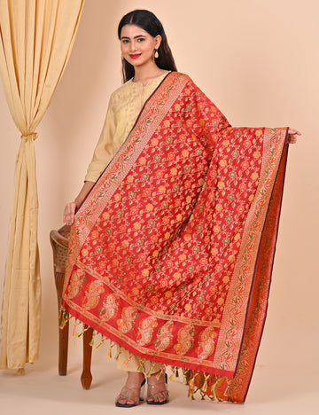 Office Wear Banarasi Dupatta Red